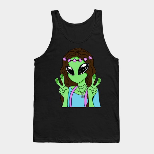 alien hippie Tank Top by Torribells Treasures